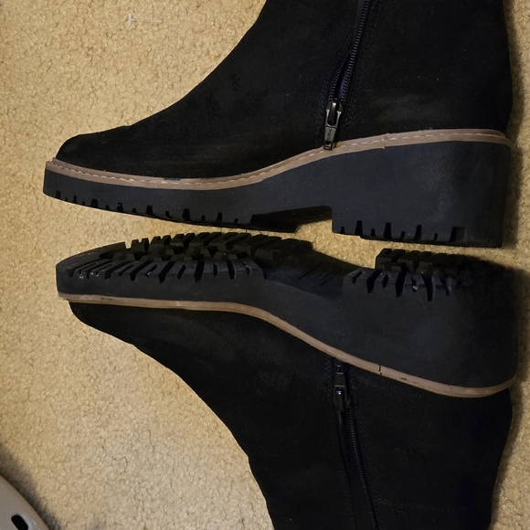 Black Microsuede Ankle Boots - Picture 2 of 6